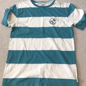 blue and white vans t shirt